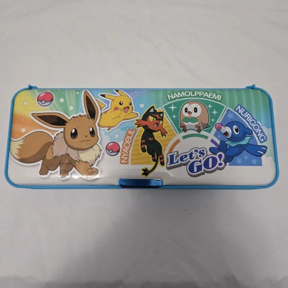 Vintage 1997 Nintendo Pokemon Pencil Case Pocket Monsters Japan Padded 2 Sides